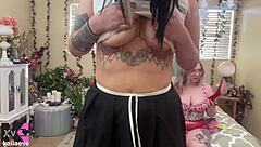 Blonde Alternative Babe Faces Blackmail, Clothes Ripped in Fantasy Fetish Body Swap