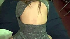 Beautiful ass in sparkly party dress, who wouldn't want to bend it over?