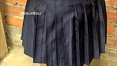 My beautiful neighbor lost the bet and put on that sexy Japanese uniform, so we fucked her while her boyfrend was at work, real homemade vid