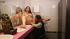 that slut fucking in party bathroom with big cock