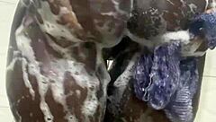 i'm in the bathroom, bent over with my curvy big tits neighbor, pounding her wet pussy doggystyle after shower fetish play.