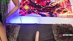 anthonelladoll sitting on vibrator riding cowgirl with big ass!!