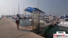 Thai teen Cherry in uniform takes big white dick 😈