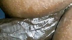 I calmly take this big black cock deep into my ass for anal creampie