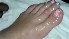 Sucking wifes toes while s