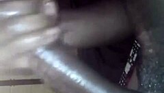 Watch her scream while masturbating huge black dick to cumshot!