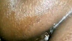 I calmly take this big black cock deep into my ass for anal creampie