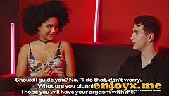 Selva gives blowjob in kitchen while penetrated roughly