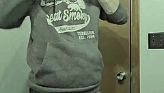 getting naked in the bathroom with a big cock