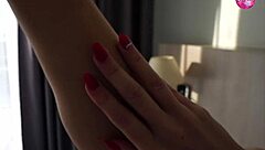 brunette passionate masturbate tight pussy and cum in softcore fetish