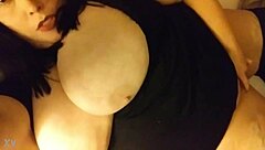 This sexy milf with big boobs is masturbating right now! 😍