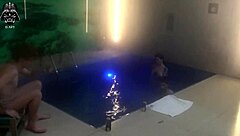 threesome with friends in the motel pool part 1