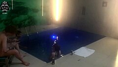 threesome with friends in the motel pool part 1