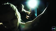 Hot blonde and big tit Asian in interracial BDSM with BBC