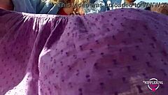 Nippleringlover Kinky Mother Playing With Pierced Pussy Extreme Pierced Nipples Outdoors, Flashing Tits And Boobs