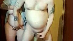 Girlfriend Kelly humiliates me naked on cam while blindfolded, leading to a big cumshot.