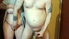 Girlfriend Kelly humiliates me naked on cam while blindfolded, leading to a big cumshot.