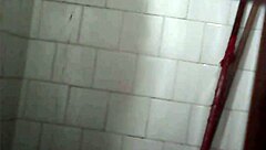 Hey, I secretly filmed my aunt taking a bath, what a sneaky voyeur moment!