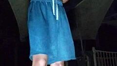 Amateur Athletic Brunette Explores Solo Workout Fantasy in Dorm with Uncle and Daddy Vibes, Looking Cute and Fit in USA Setting.