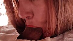 he gives a delicious blowjob on a sunny afternoon with deep passion