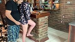 hot milf upskirt pussy licked by neighbor