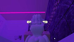 the big ass babe bounced her enormous curves on the massive cock in roblox style