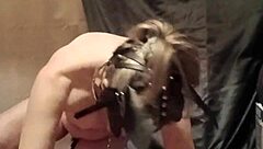 esclave f in ponygirl humiliation session outdoors with bondage and spanking