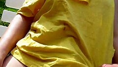 Why does Erika strip naked in the park, flashing her big tits as an exhibitionist wife?