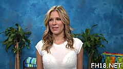 Adorable Teen Gets Oiled Up for Nuru Massage Leading to Rough Pussy Fucking