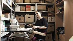 Sheer lunch break turns wild with lesbian dildo play and intense pussy licking