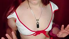 Argentinian Redhead Nurse in Halloween Roleplay Gives Humiliating Jerk Off Instructions to Small Cock Patient as Slutty Prostitute