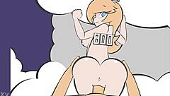 She bends over for doggystyle fucking with princess rosalina, leading to a big cock orgasm and cumshot