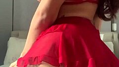 What Happens When Solo Crossdresser Plays in Fishnets and Heels?