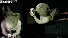 oh man is that the biggest cock i've ever tried to swallow at this gloryhole with cumshot finish