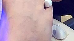 want to watch this shemale getting her feet done in a hot fetish session?