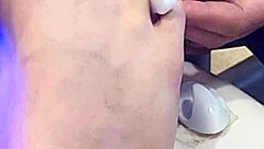 want to watch this shemale getting her feet done in a hot fetish session?