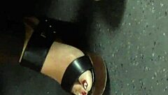 Mature Woman Displays Feet In Candid Wedges And Sandals During Everyday Hidden Footage