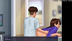 I just cummed deep inside my stepmother's shaved pussy