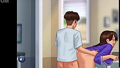 I just cummed deep inside my stepmother's shaved pussy