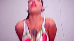 Amateur Brazilian Teen Teases with Big Ass and Shaved Pussy Before Sensual Blowjob and Fucking