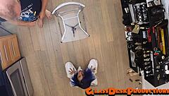 She made her milf slut piss pants before sucking that cock from glassdeskproductions