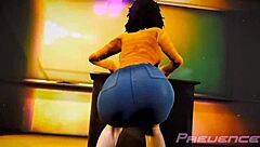 Twerking Bubble Butt in Big Ass Action with Curvy Moves