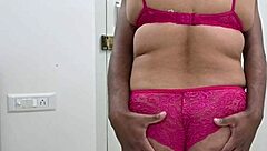 What if a bikini-clad ebony babe with big natural tits gives her husband an intriguing handjob