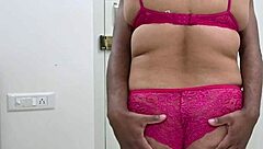 What if a bikini-clad ebony babe with big natural tits gives her husband an intriguing handjob