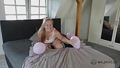 Cute teen 18+ gets a wild birthday surprise with rough sex