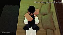 Feeling so much desire as cute little 18+ moth girl gets roughly throat fucked in Roblox