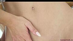 Merida Sat and Jadilica stripped down for an erotic lesbian dance leading to mutual masturbation.