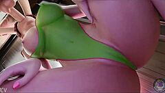 Why does Honoka look so tempting bent over for doggystyle anal and blowjob fun?