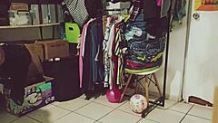 Curvy Mexican BBW Handles House Cleaning Duties While Her Chubby Figure Draws Attention