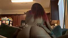 You Riding That Dick With Ass Bouncing In Lingerie, Taking Creampie From Big Black Cock?